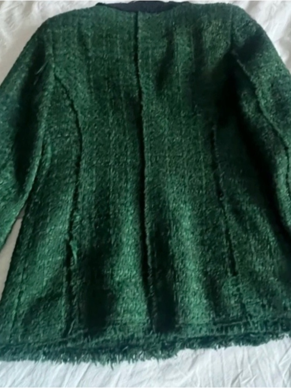 Zara chic BLAZER jacket tweed blazer women size M Chanel style CC - Picture 15 of 16